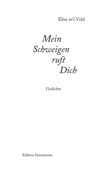 Mein Schweigen ruft Dich 1